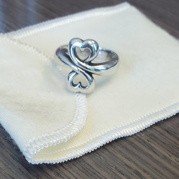 Jewelry Retired James Avery Double Heart Ring 76 Poshmark